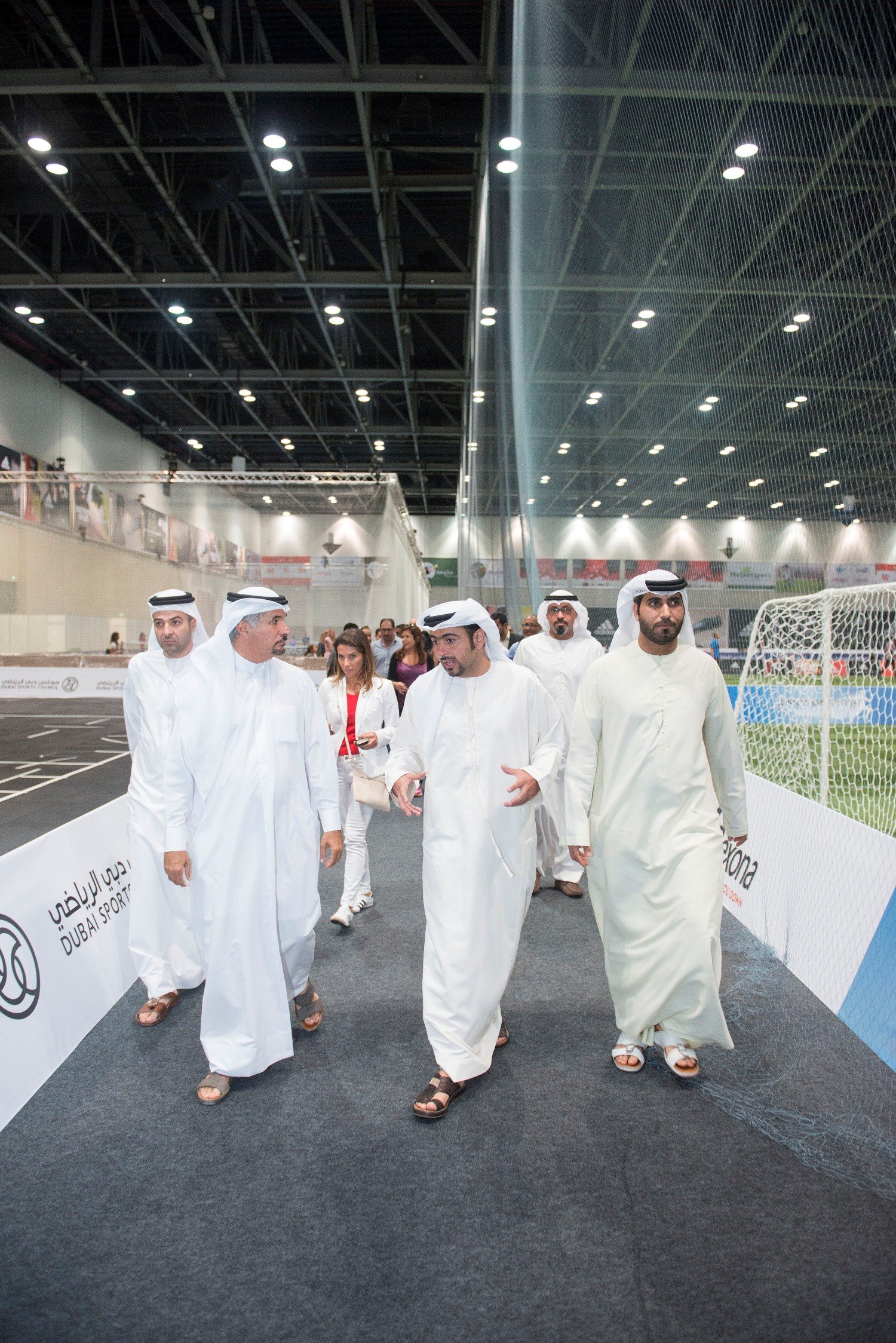 Ahmed Alkhaja, SVP - Venues, DWTC, tours DSW 2015 with HE Saeed Hareb, S...